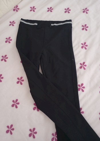 Zara Siyah Kız Çocuk Tayt Elastik Bel - Görsel 2