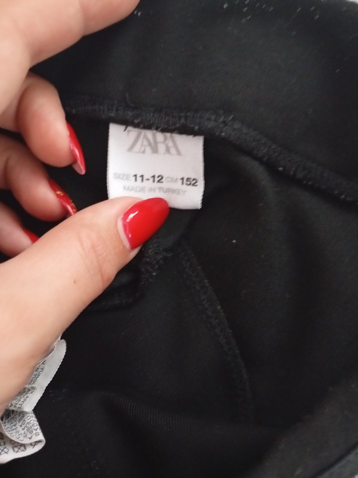 Zara Siyah Kız Çocuk Tayt Elastik Bel - Görsel 3