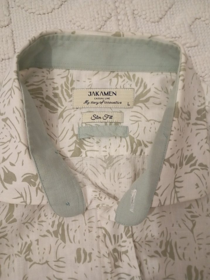 Jakamen Uzun Kollu Bej Baskılı Erkek Gömlek - Görsel 2