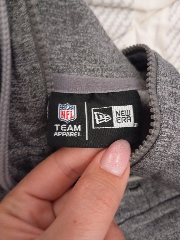 New Era Gri Kapüşonlu Fermuarlı Sweatshirt - Görsel 5