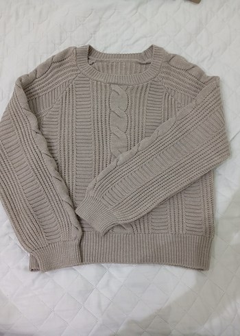 Bej Örgü Kadın Kazak - Görsel 2