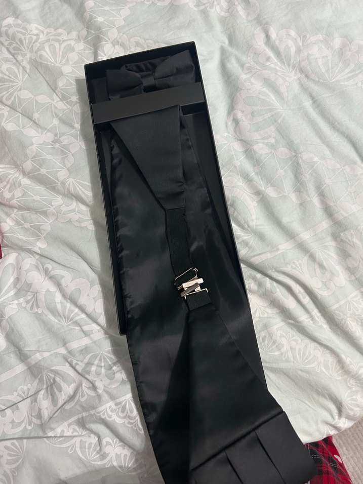 Pierre Cardin Siyah damat papyon ve kemer - Görsel 3