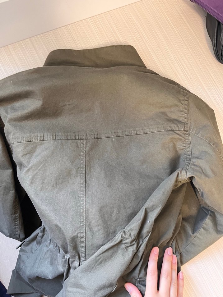 Koyu Haki Pamuklu Utility Ceket - Görsel 3