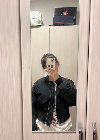 BERSHKA CROP BOMBER CEKET - Görsel 8