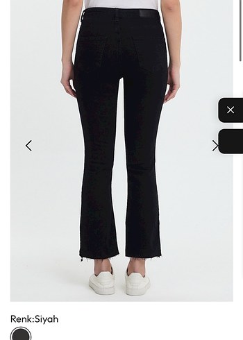 ltb siyah crop flare jean - Görsel 2