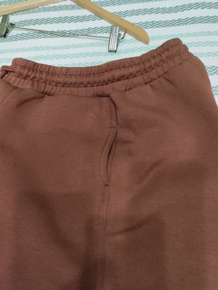 Kahverengi Rahat Kesim Kadın Eşofman Altı - Görsel 3