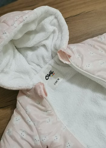 Peluş Detaylı Astronot Pembe Bebek Tulumu - Görsel 3