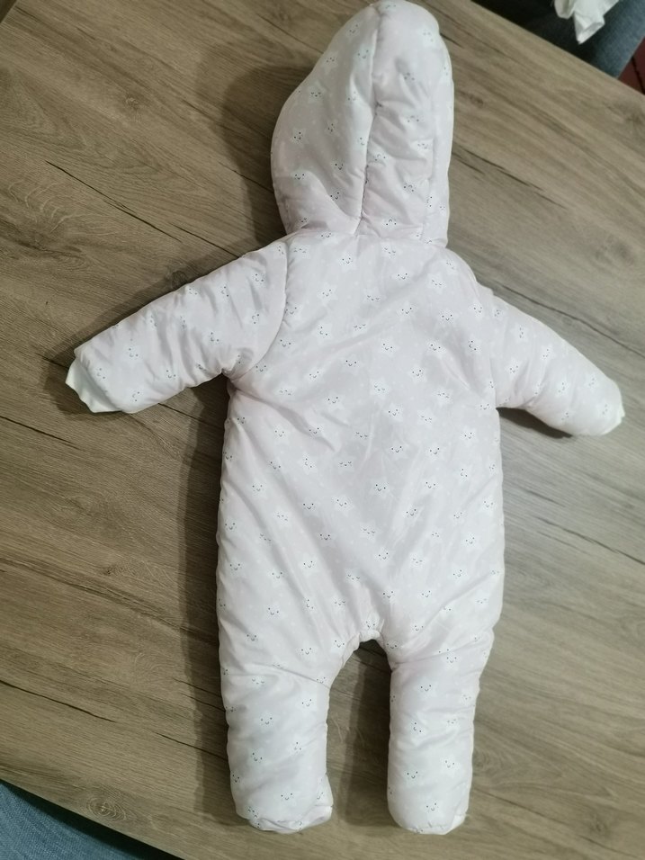 Peluş Detaylı Astronot Pembe Bebek Tulumu - Görsel 4