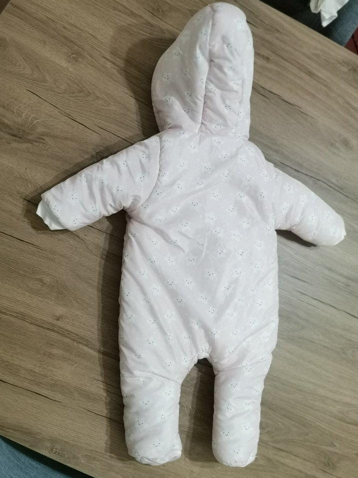 Peluş Detaylı Astronot Pembe Bebek Tulumu - Görsel 5