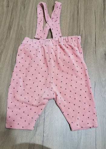 Kız Çocuk Pembe Triko Askılı Tulum - Görsel 4