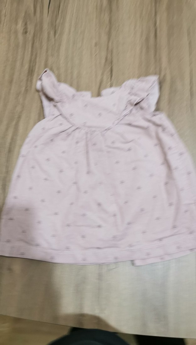 Zarar Kız bebek pembe kadife askılı elbise - Görsel 2