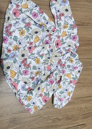 Çiçek Desenli Fırfırlı Bebek Kız Tulum - Görsel 2