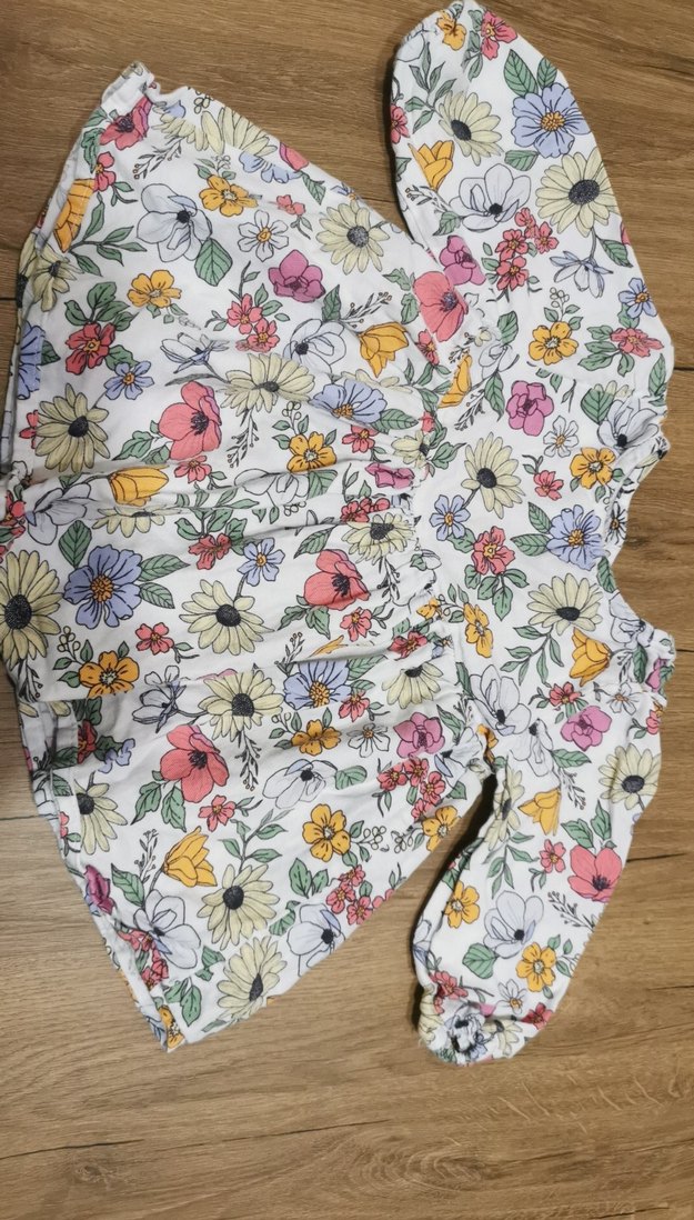 Çiçek Desenli Fırfırlı Bebek Kız Tulum - Görsel 4