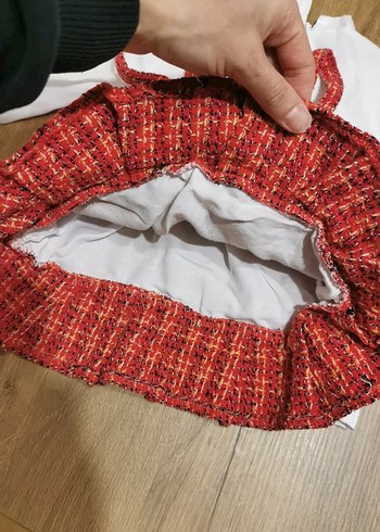 Tüvit Kırmızı gömlekli takım kız elbisesi - Görsel 8