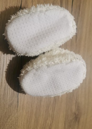 Kız Çocuk Beyaz Peluş Ev Terliği - Görsel 2