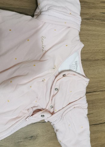 Bebek Kız Beyaz Fermuarlı uyku tulumu - Görsel 3