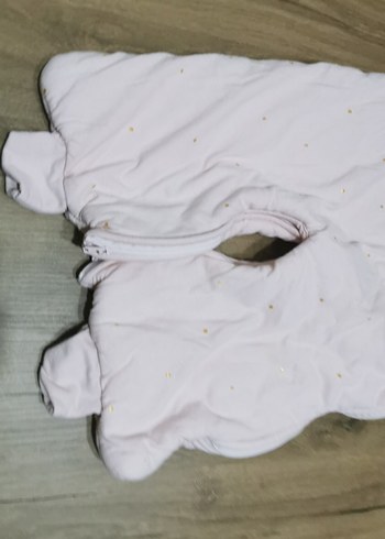 Bebek Kız Beyaz Fermuarlı uyku tulumu - Görsel 4