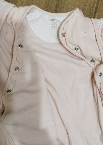 Bebek Kız Beyaz Fermuarlı uyku tulumu - Görsel 6