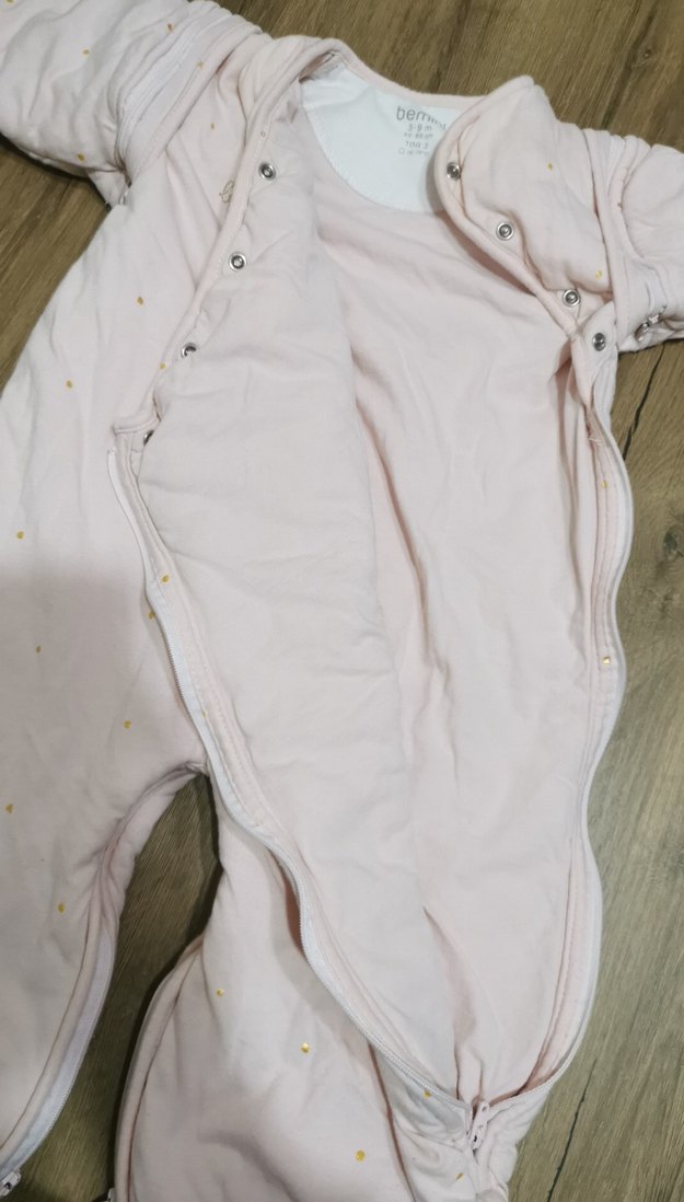 Bebek Kız Beyaz Fermuarlı uyku tulumu - Görsel 5