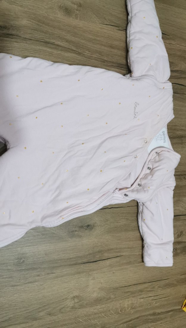 Bebek Kız Beyaz Fermuarlı uyku tulumu - Görsel 2