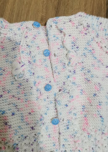 Kız Çocuk Beyaz Triko Hırka - Görsel 3