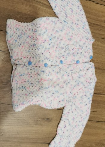 Kız Çocuk Beyaz Triko Hırka - Görsel 2