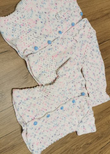 Kız Çocuk Beyaz Triko Hırka - Görsel 4