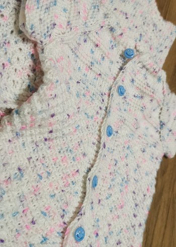 Kız Çocuk Beyaz Triko Hırka - Görsel 6