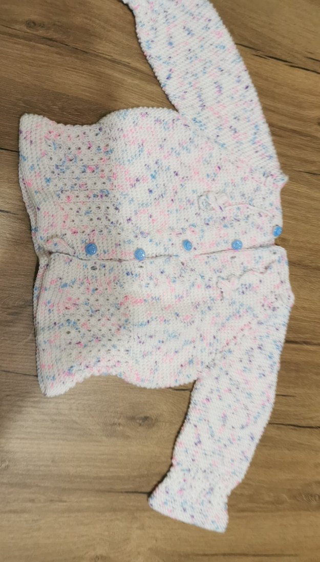 Kız Çocuk Beyaz Triko Hırka - Görsel 2