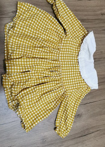 Sarı Uzun Kollu Fırfırlı Kız Elbisesi - Görsel 3