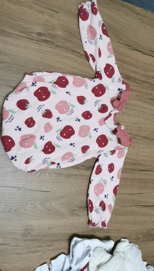 Fiyonklu Pembe Baskılı Bebek Tulum - Görsel 2