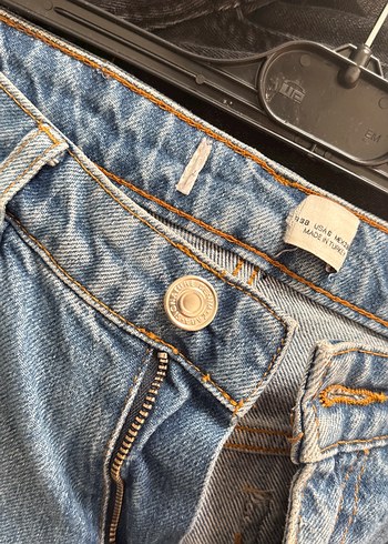 Zara mom jean Midi Boy Mavi Kot Pantolon - Görsel 3