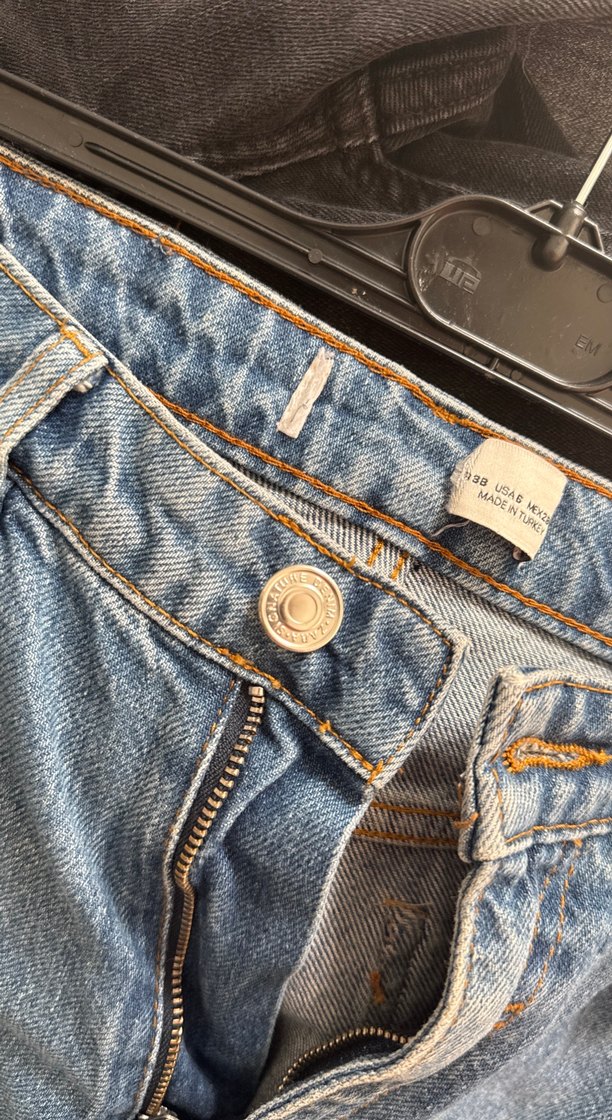 Zara mom jean Midi Boy Mavi Kot Pantolon - Görsel 3