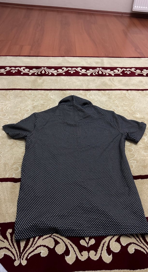 Erkek Koyu Gri Düğmeli Polo Tişört - Görsel 4