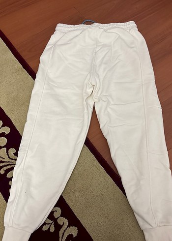 Beyaz Rahat Kesim Kadın Eşofman Altı - Görsel 3