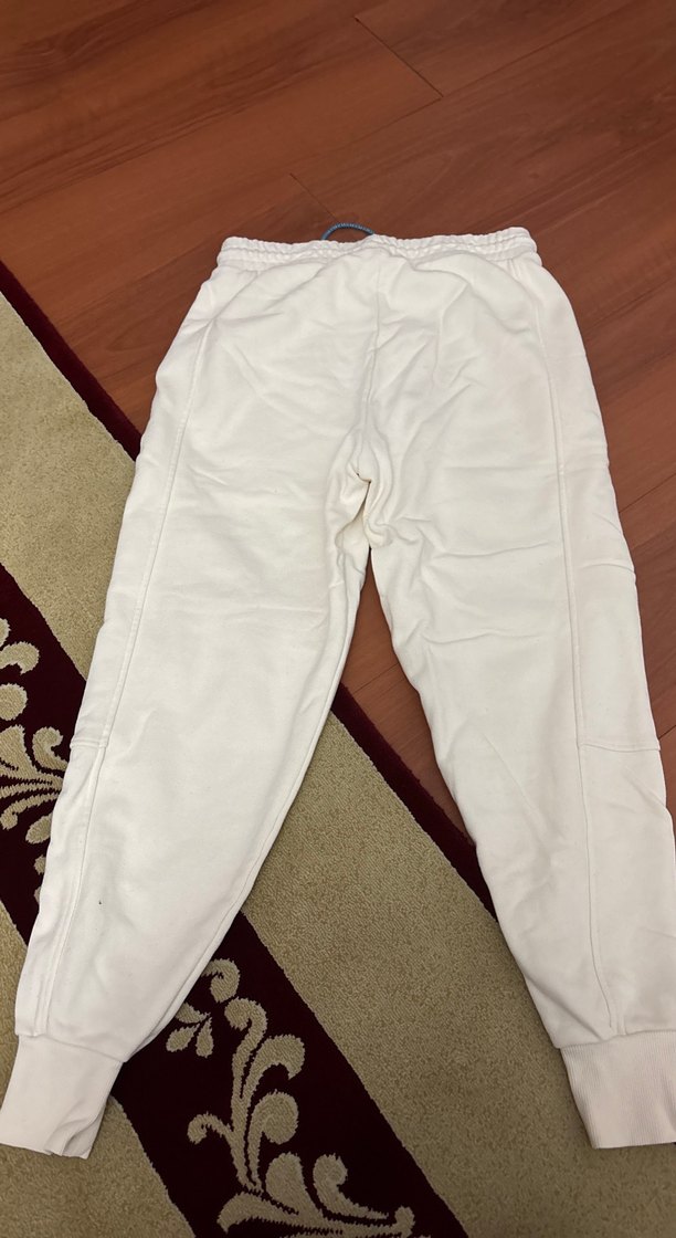 Beyaz Rahat Kesim Kadın Eşofman Altı - Görsel 3