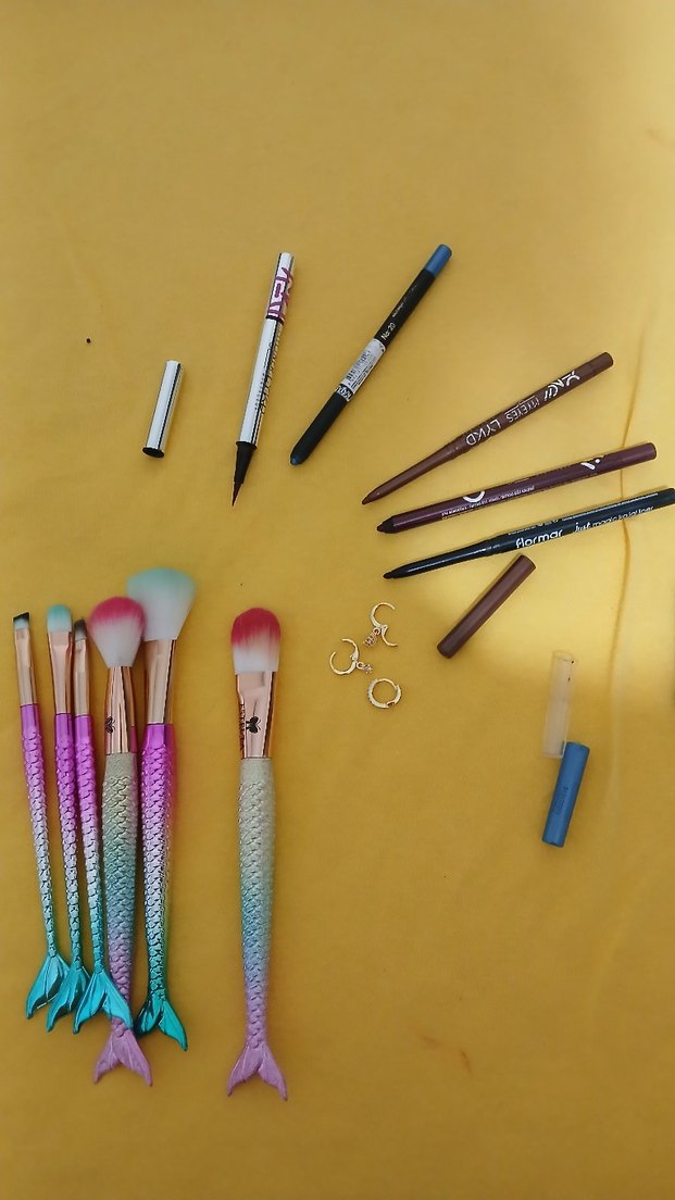 Renkli Denizkızı Makyaj Fırçaları Seti - Görsel 3