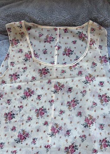 Vintage Tül Bluz - Görsel 2