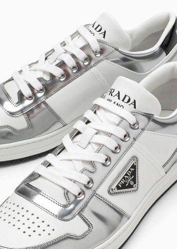 Prada Beyaz Gumus Sneaker