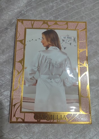 Kadın Beyaz Midi Boy Saten Sabahlık - Görsel 2