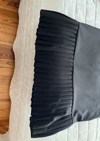 Düğmeli Siyah Midi Hamile Eteği - Görsel 4