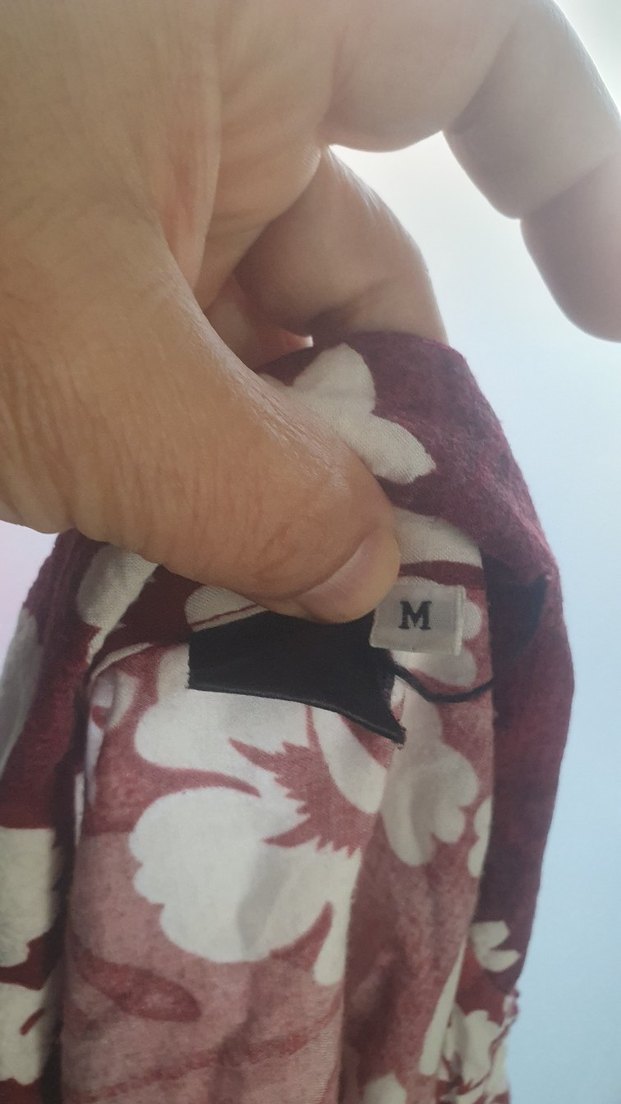 Havai Bordo Çiçek Desenli Gömlek - Görsel 3