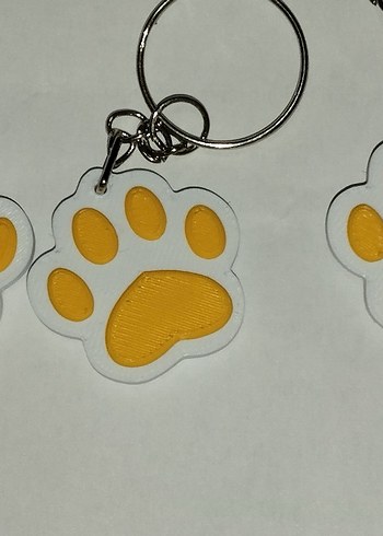 çeşitli renkli pati anahtarlik - Görsel 2