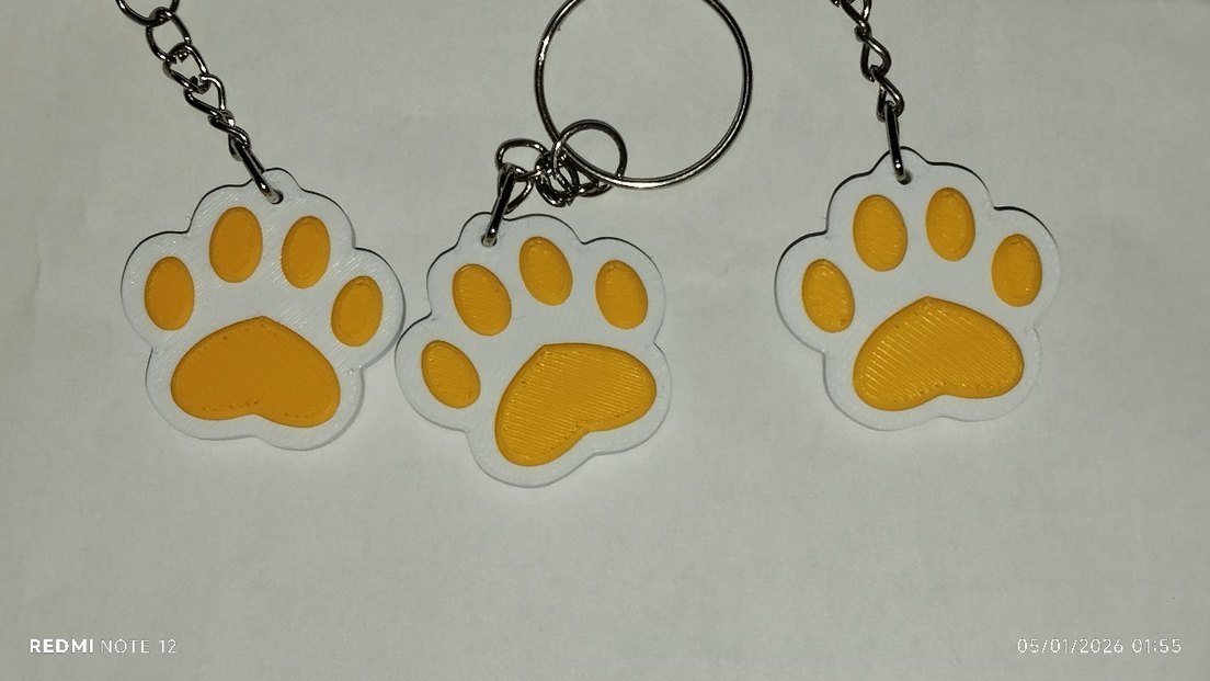 çeşitli renkli pati anahtarlik - Görsel 2