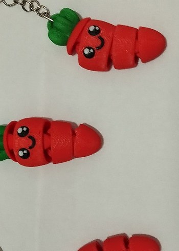 Turuncu Şişkin Havuç Anahtarlık - Görsel 4