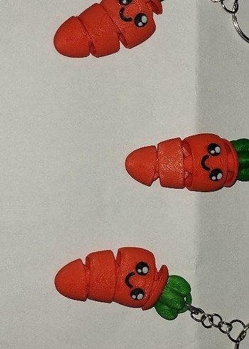 Turuncu Şişkin Havuç Anahtarlık - Görsel 3