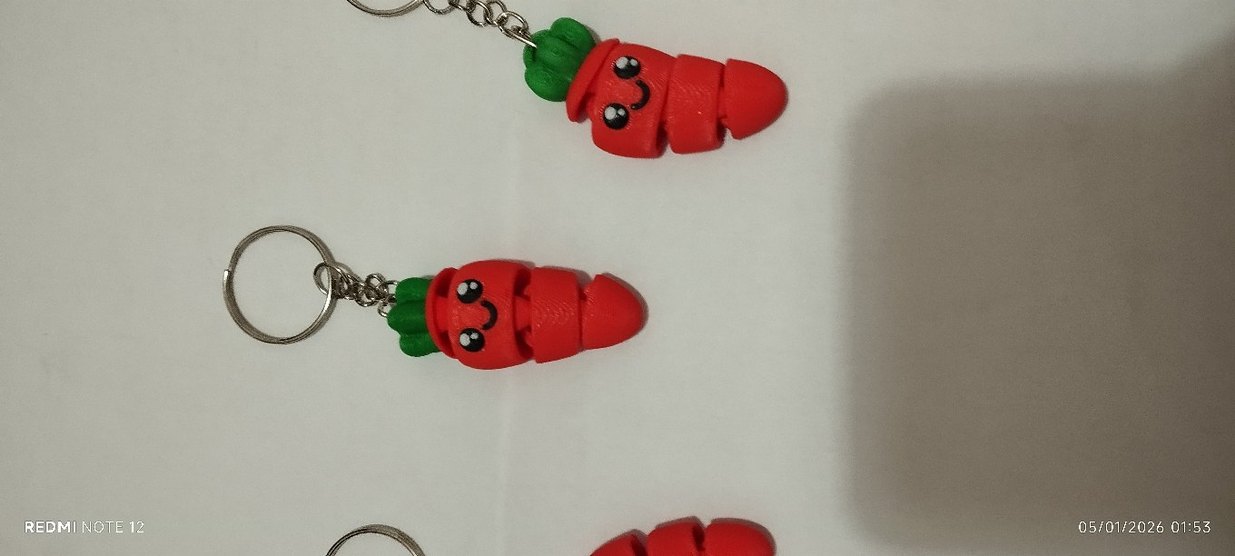 Turuncu Şişkin Havuç Anahtarlık - Görsel 4