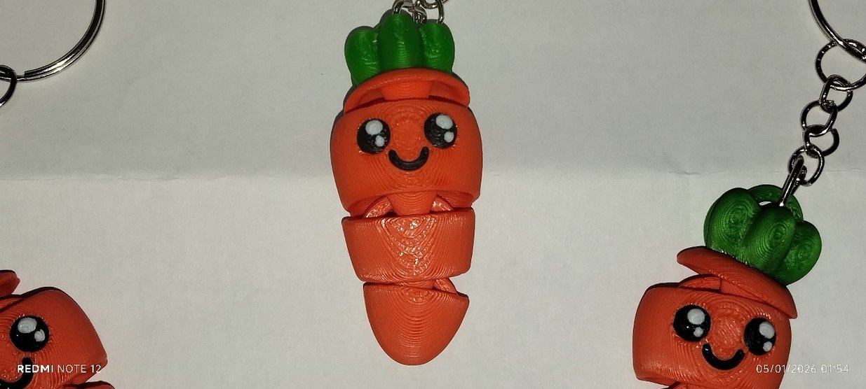 Turuncu Şişkin Havuç Anahtarlık - Görsel 2