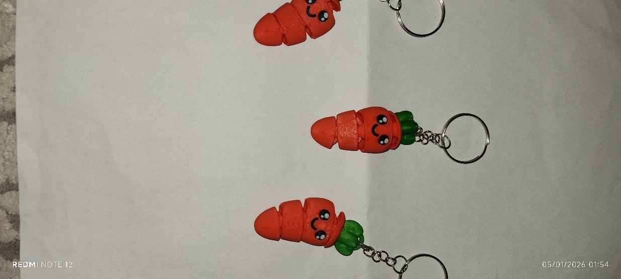 Turuncu Şişkin Havuç Anahtarlık - Görsel 3