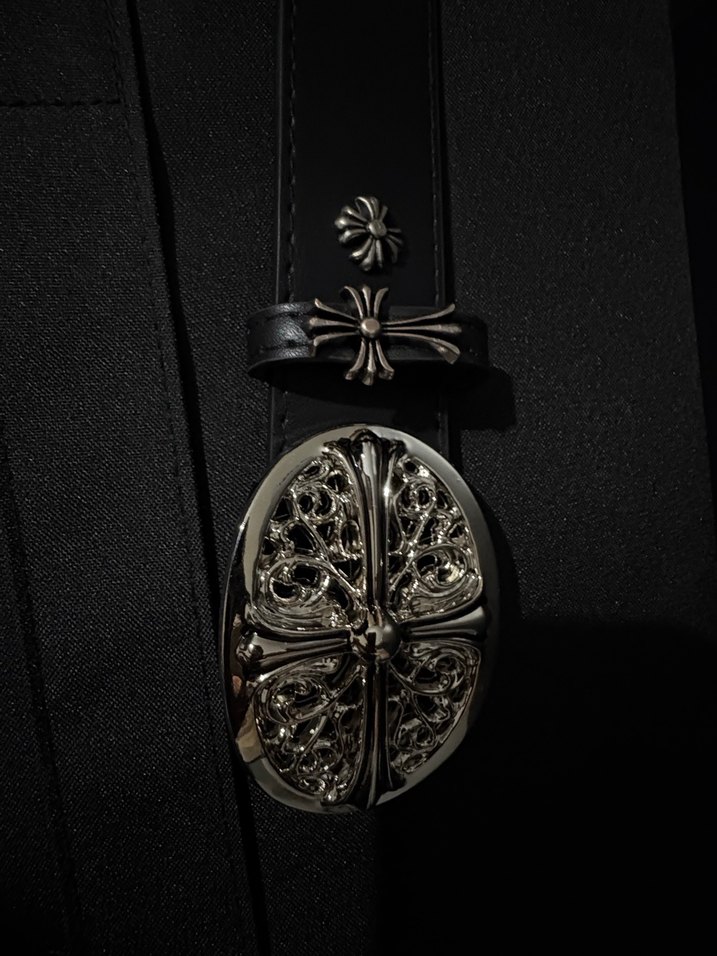 chrome hearts siyah demir kemer - Görsel 2